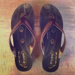 Inblu brown flip flop sandals, size 39